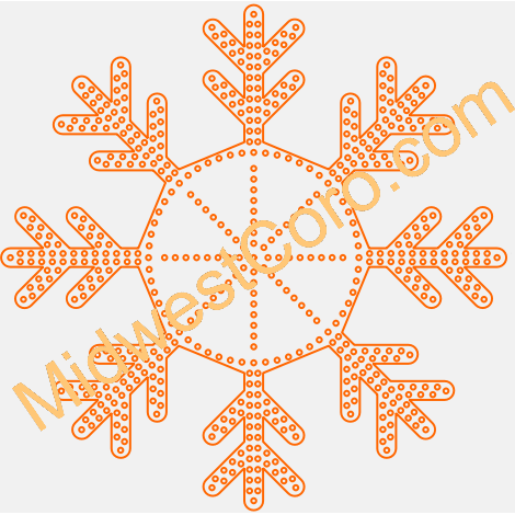 8in Snowflake Snowflake - 8 Point - Double Layer with Spinner – Midwest Coro