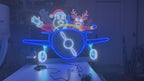 Plane with Santa and Rudolph