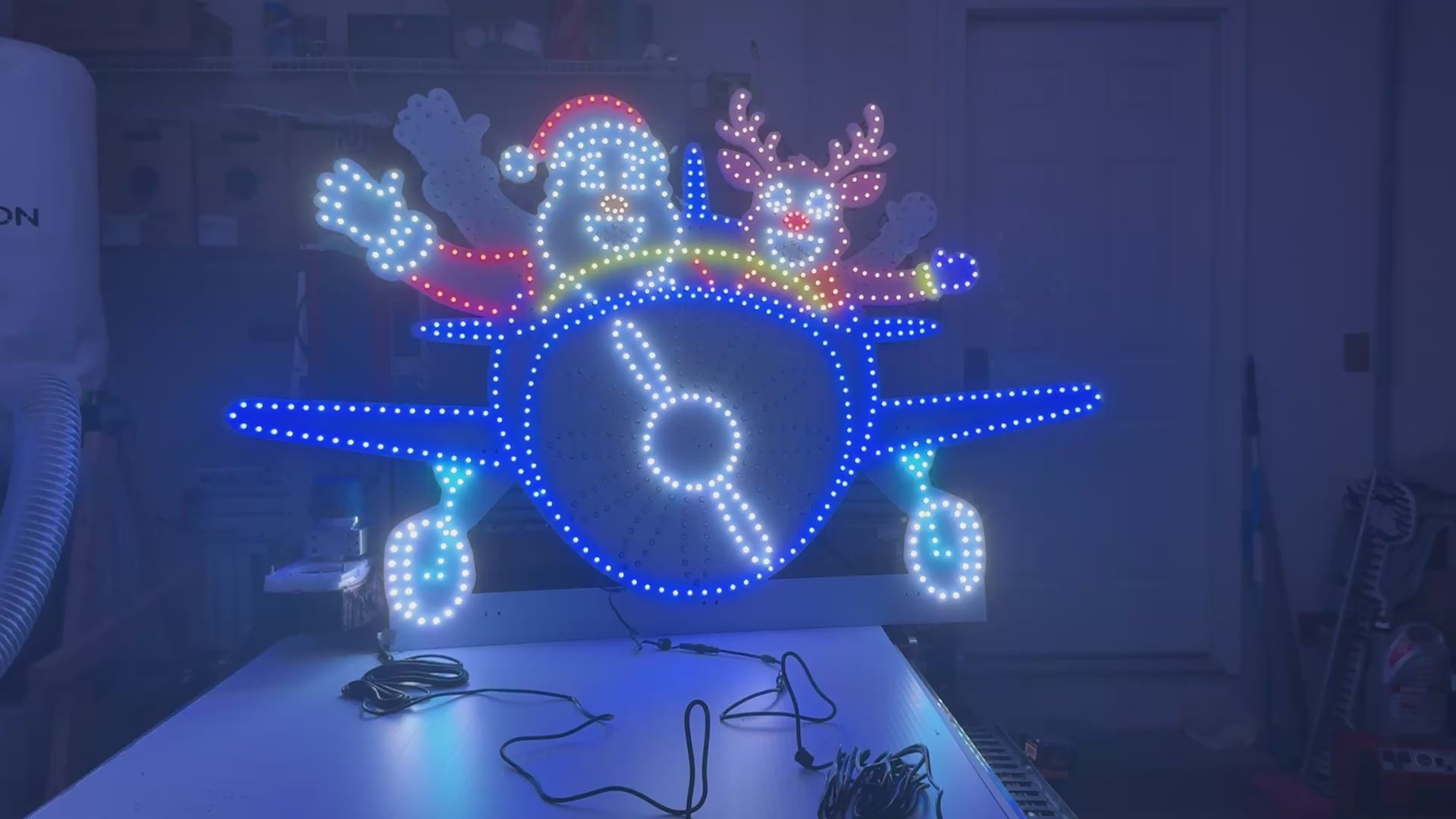 Plane with Santa and Rudolph